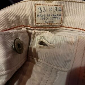 Men's Cream Relaxed Jeans